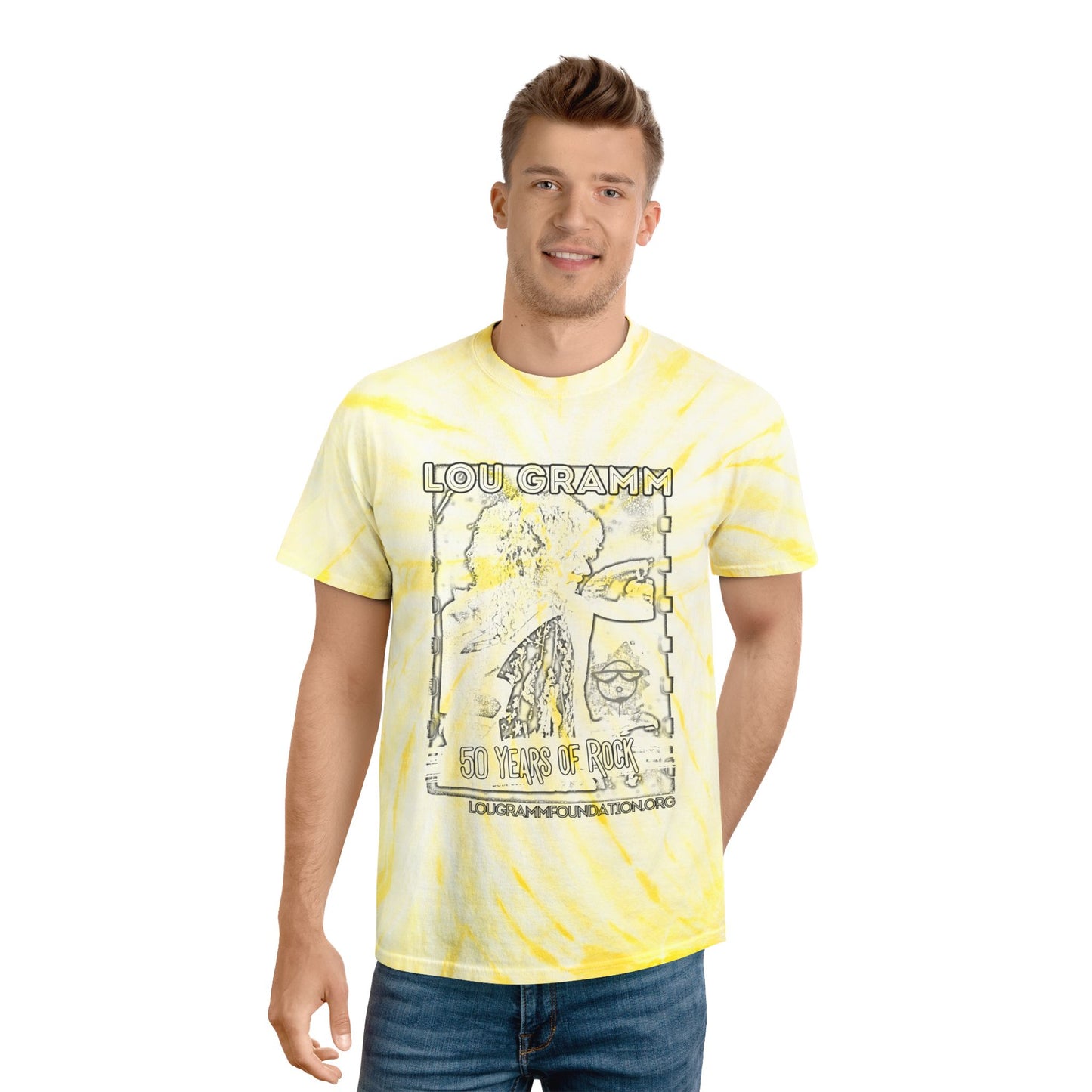 2024 50 Years of Rock Lou Gramm Unisex FWD Fashion Tie-Dyed T-Shirt