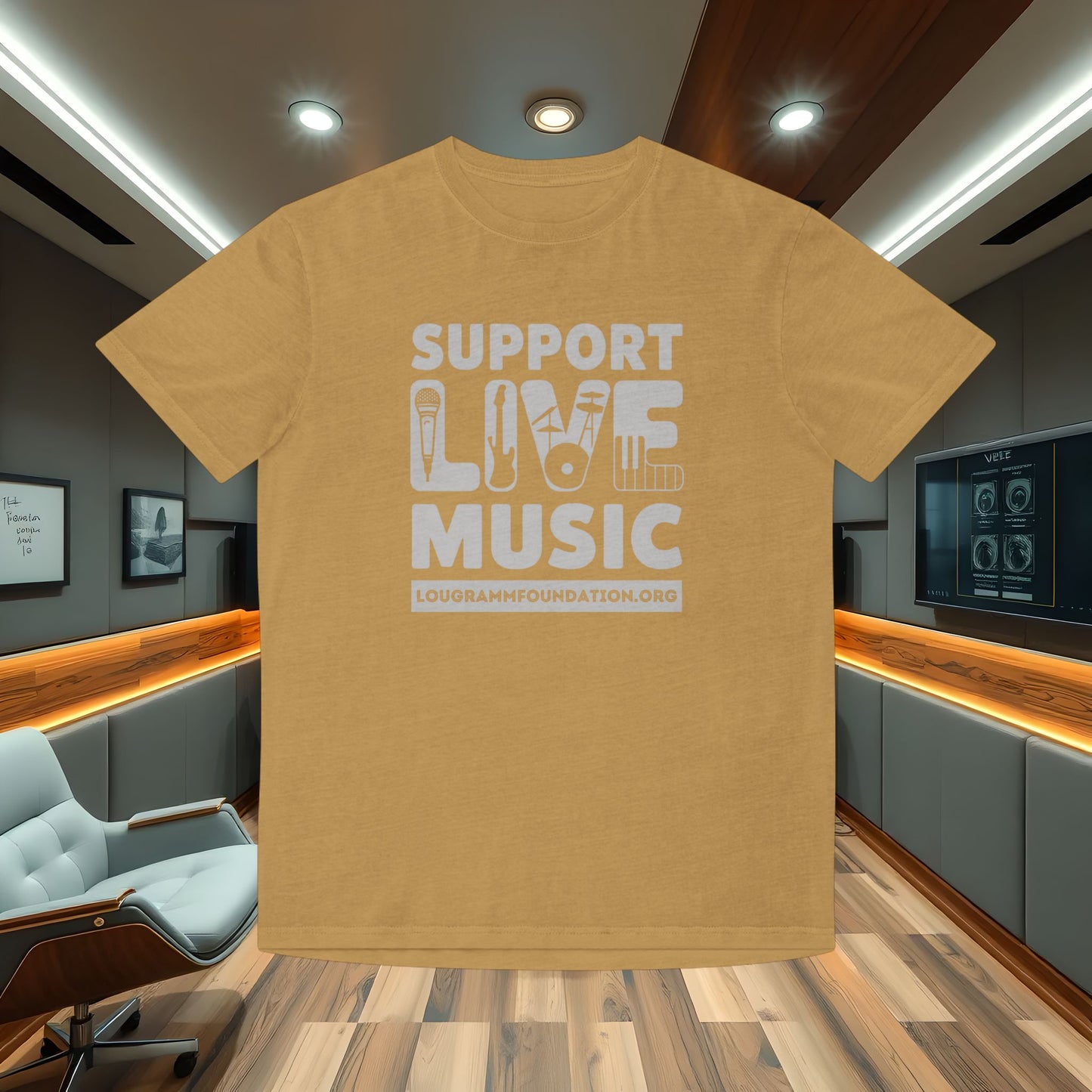 T-Shirt - Lou Gramm Foundation Support Live Music Live Musicians