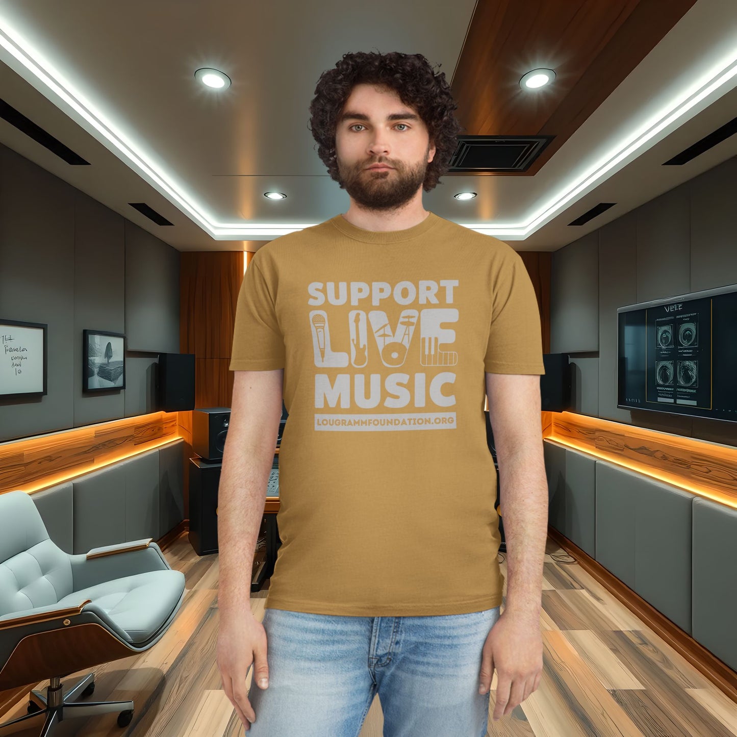 T-Shirt - Lou Gramm Foundation Support Live Music Live Musicians