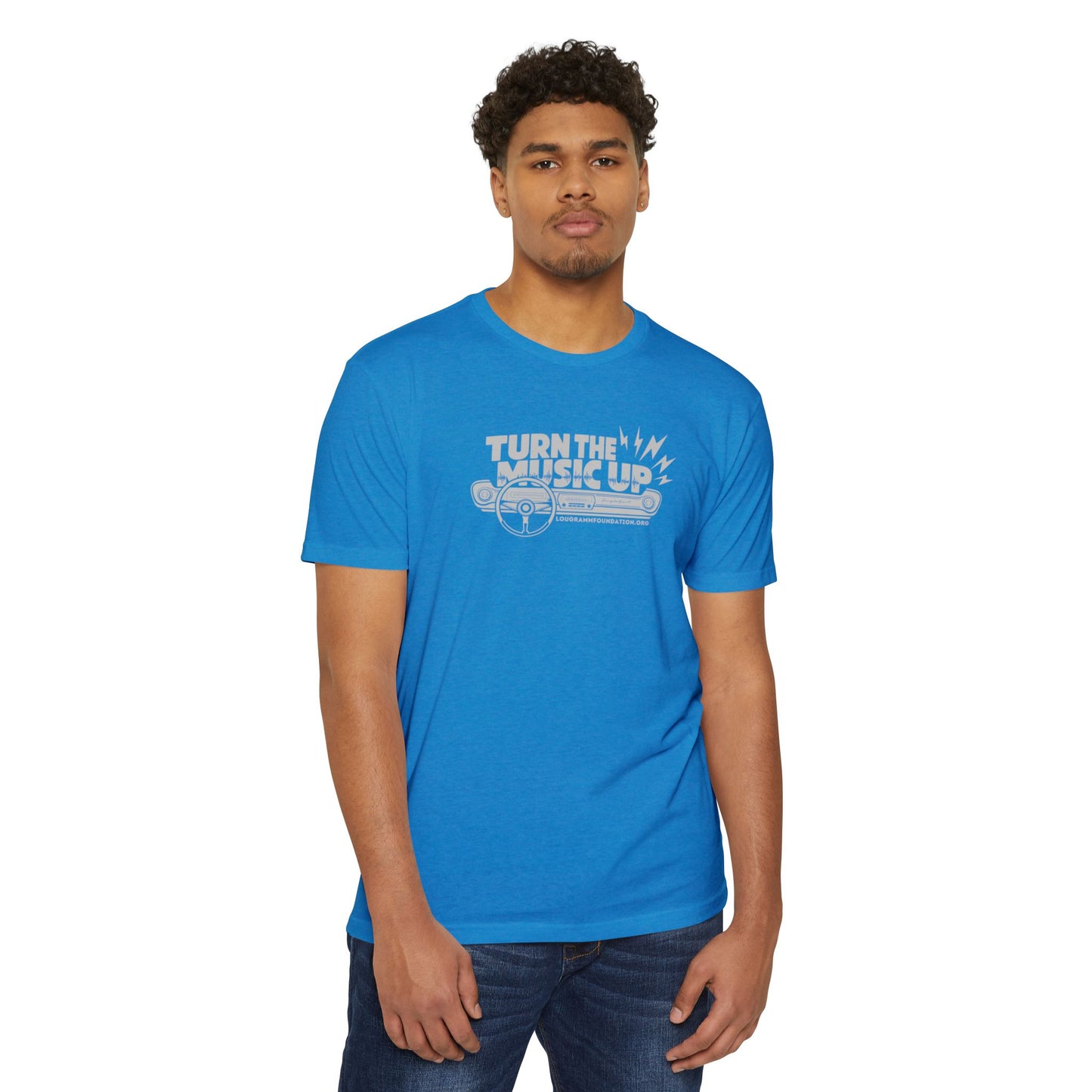 Turn the Music Up Unisex 60/40 Jersey T-shirt - Perfect for Music Lovers