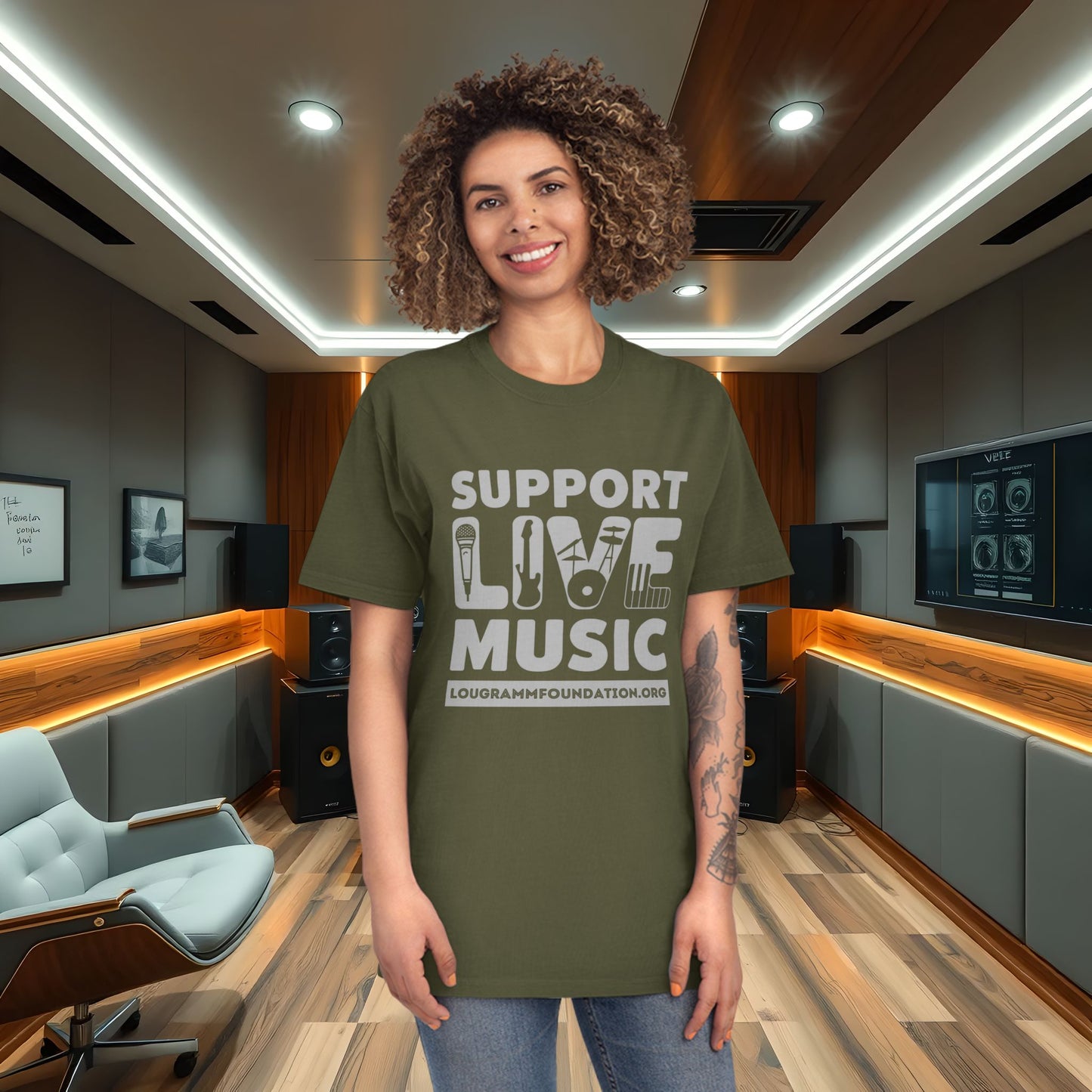 T-Shirt - Lou Gramm Foundation Support Live Music Live Musicians