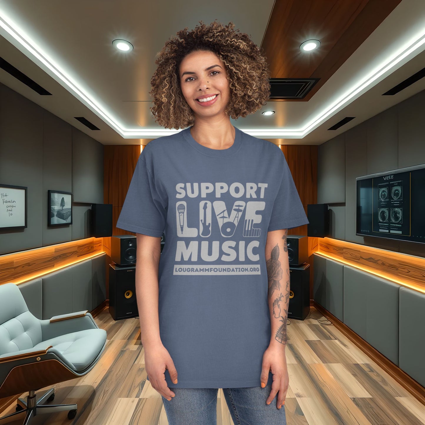 T-Shirt - Lou Gramm Foundation Support Live Music Live Musicians