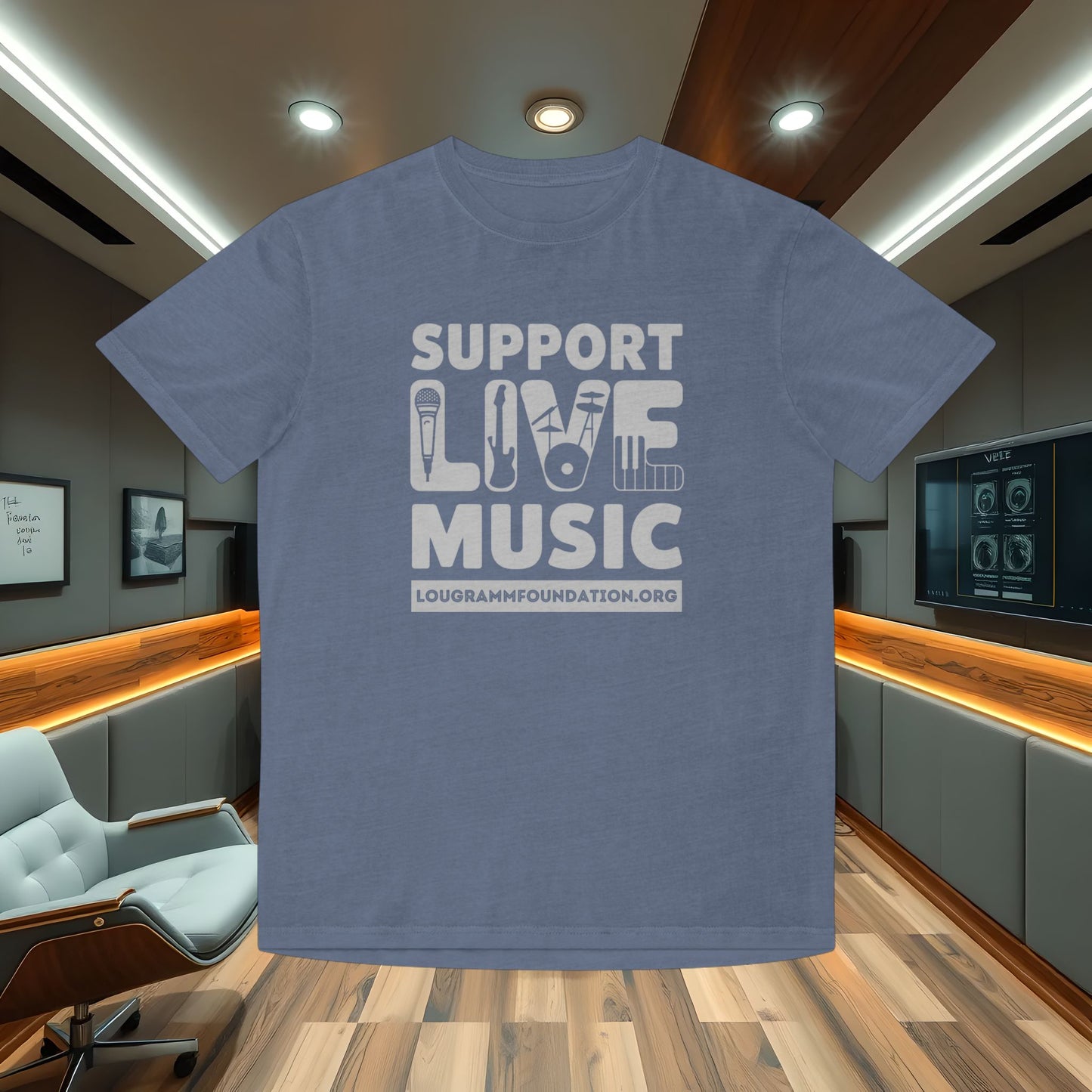 T-Shirt - Lou Gramm Foundation Support Live Music Live Musicians