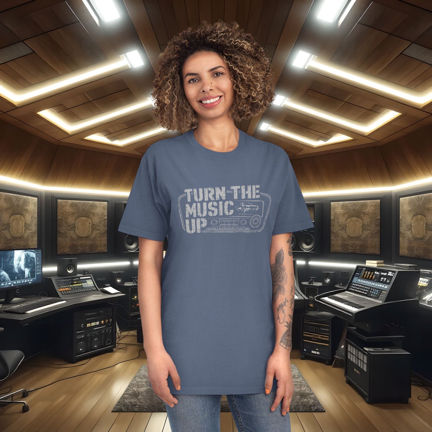 Turn The Music Up Radio - Faded Unisex T-shirt
