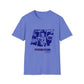 Lou’s Garage Blue logo - Unisex Softstyle T-Shirt