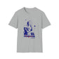 Lou Gramm Stencil Blue logo - Unisex Softstyle T-Shirt