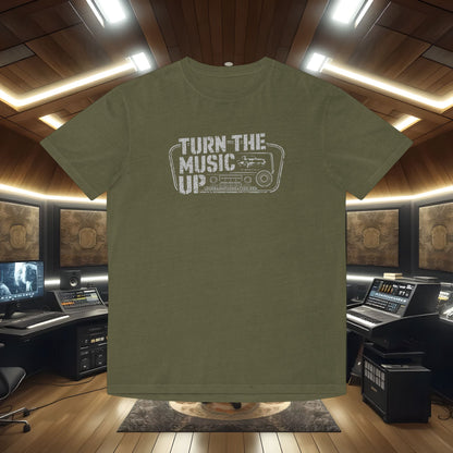 Turn The Music Up Radio - Faded Unisex T-shirt