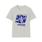 Lou’s Garage Blue logo - Unisex Softstyle T-Shirt