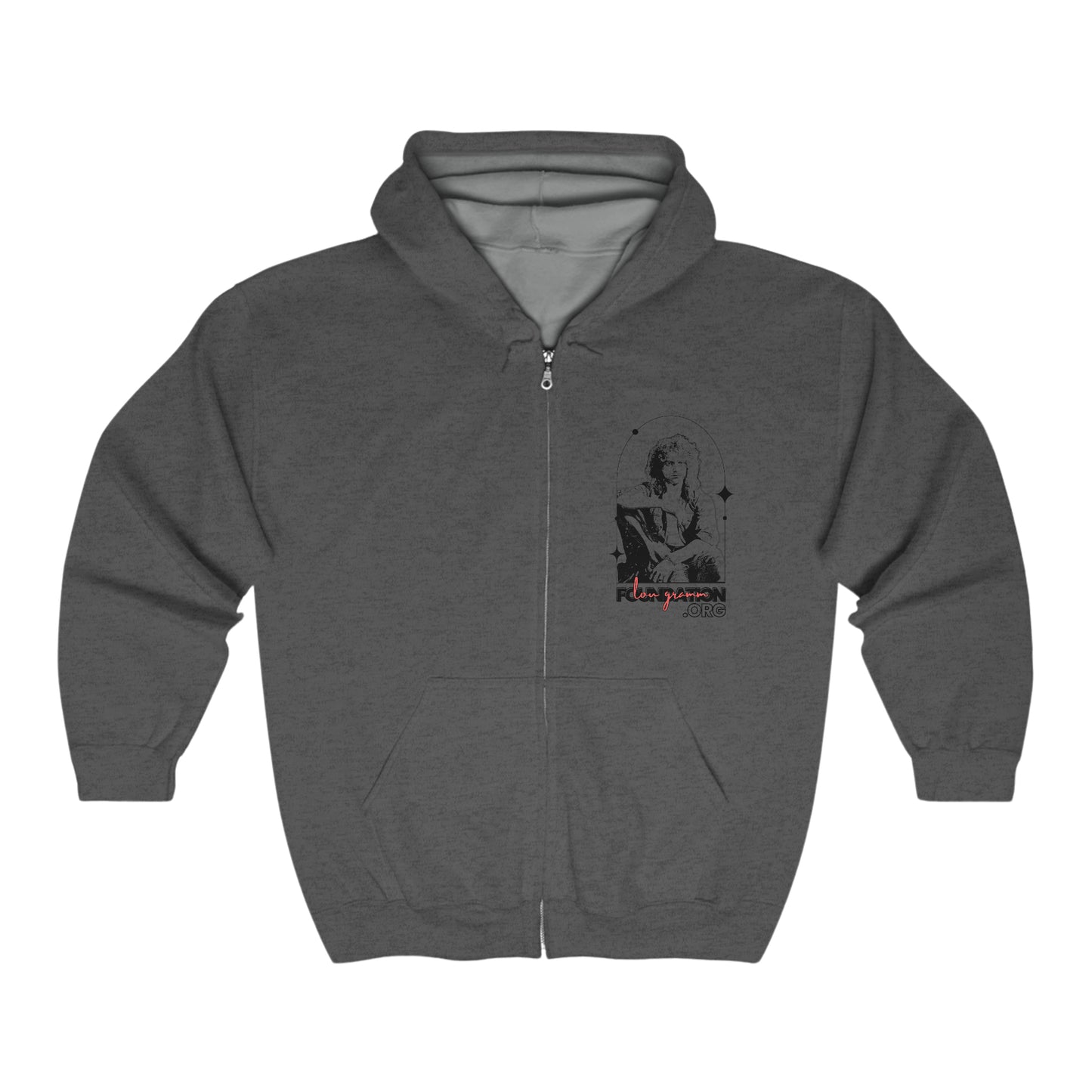 Lou’s Double Trouble Black logo - Unisex Heavy Blend™ Full Zip Hooded Sweatshirt