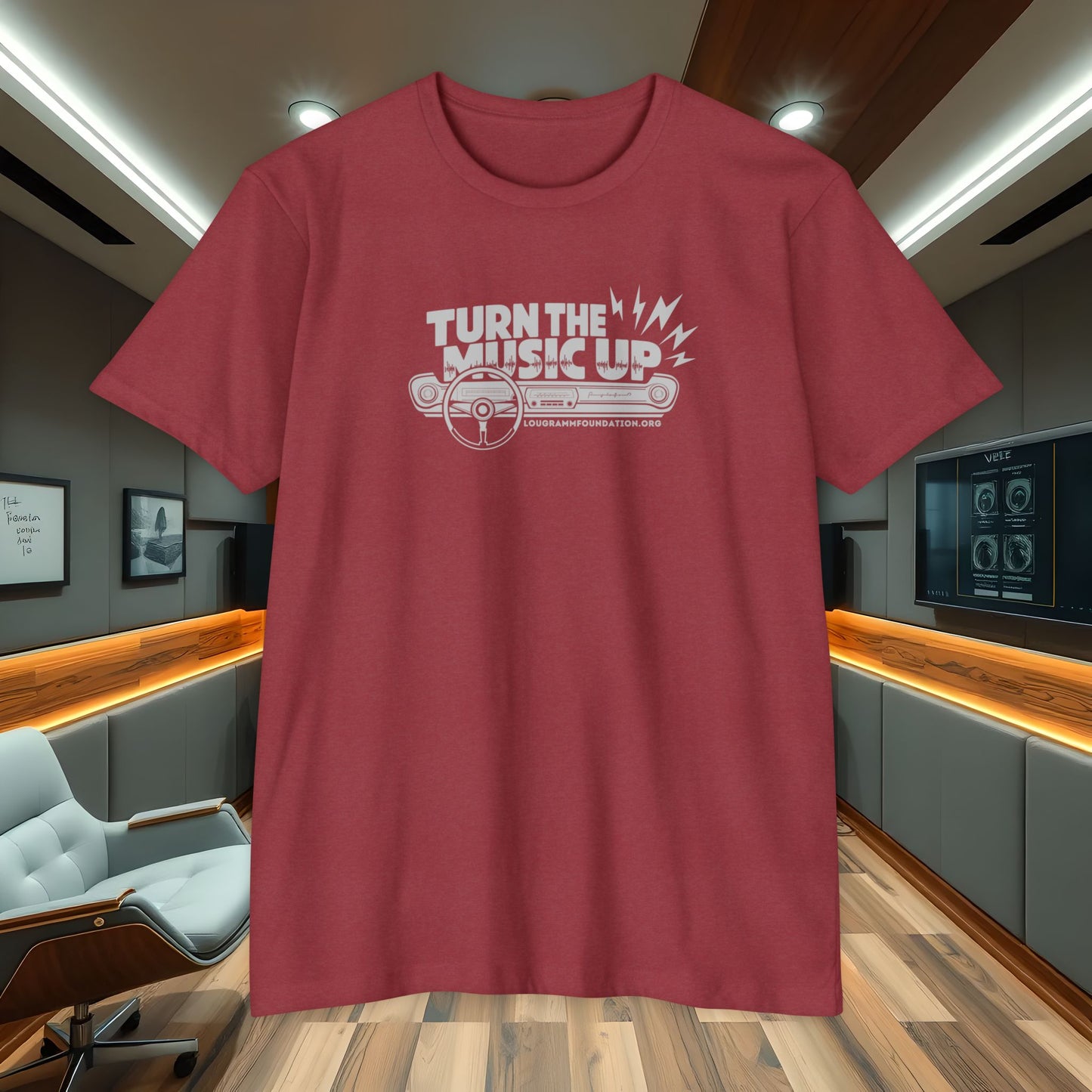 Turn the Music Up Unisex 60/40 Jersey T-shirt - Perfect for Music Lovers