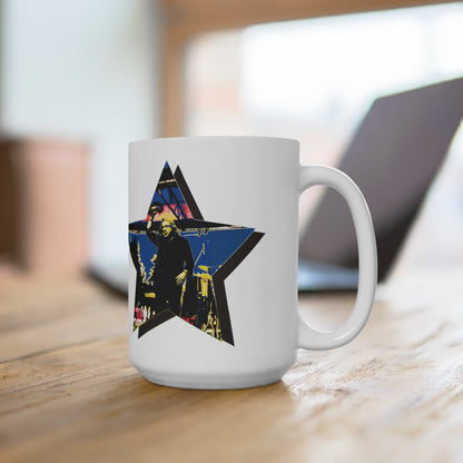 Lou Gramm 50 Years of Rock - Blue Star Mug 15oz