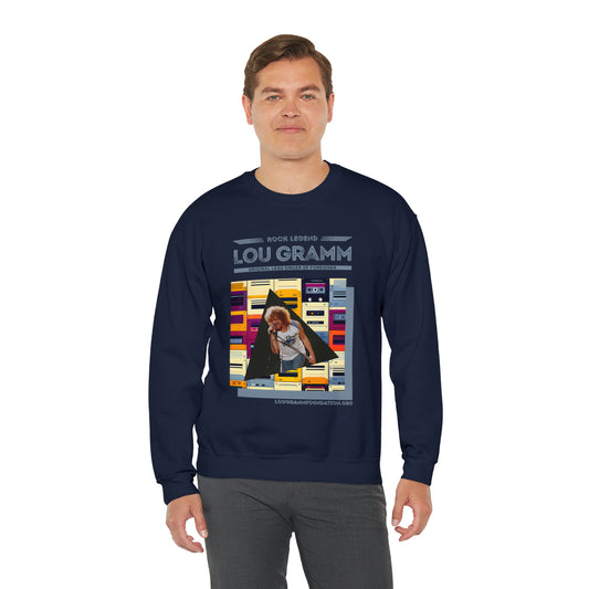 Rock Legend Lou Gramm Blue logo - Unisex Heavy Blend™ Crewneck Sweatshirt