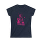 Lou Gramm Stencil pink logo - Women's Softstyle Tee