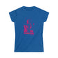 Lou Gramm Stencil pink logo - Women's Softstyle Tee