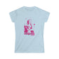Lou Gramm Stencil pink logo - Women's Softstyle Tee
