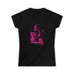 Lou Gramm Stencil pink logo - Women's Softstyle Tee