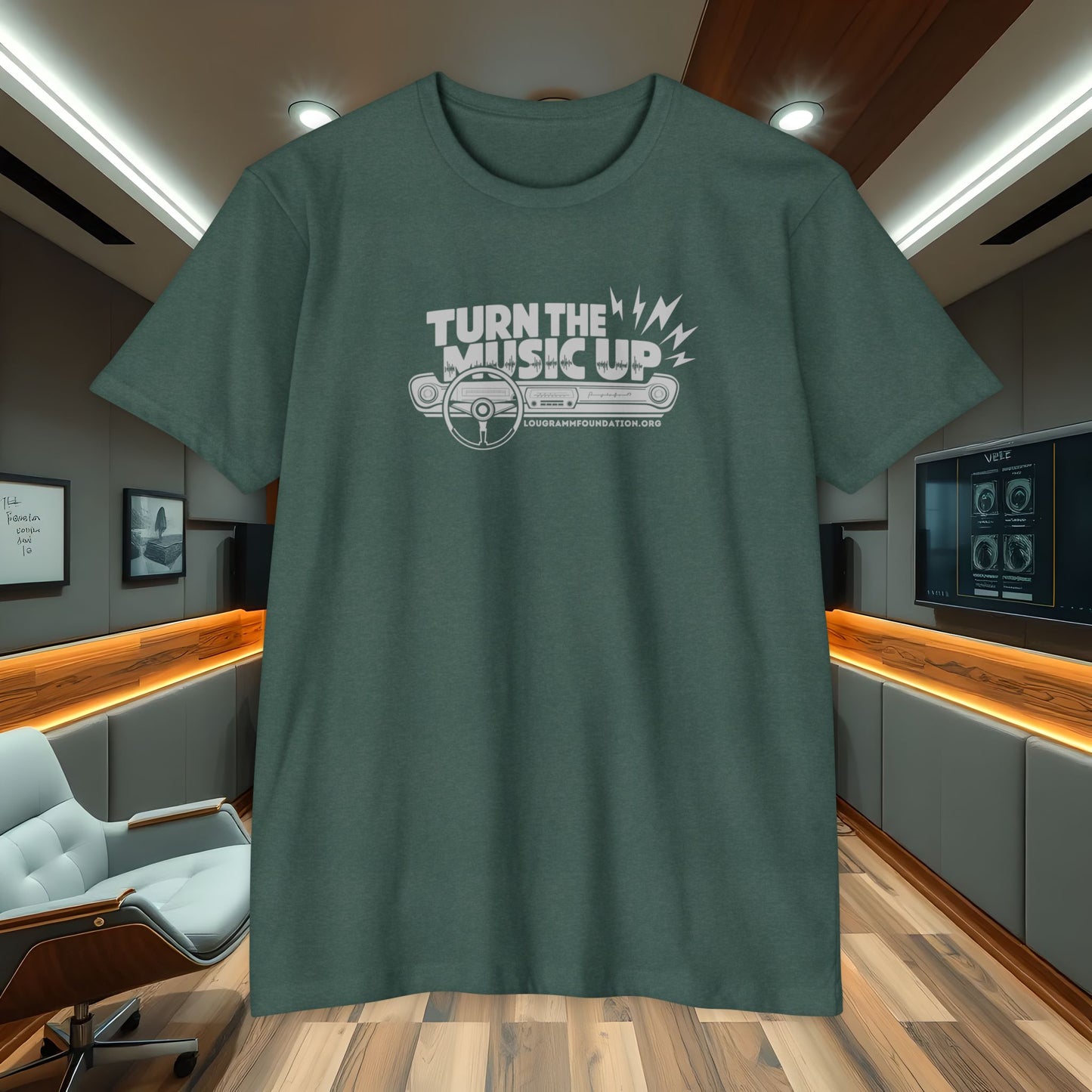 Turn the Music Up Unisex 60/40 Jersey T-shirt - Perfect for Music Lovers