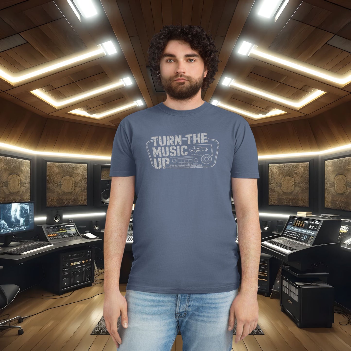 Turn The Music Up Radio - Faded Unisex T-shirt