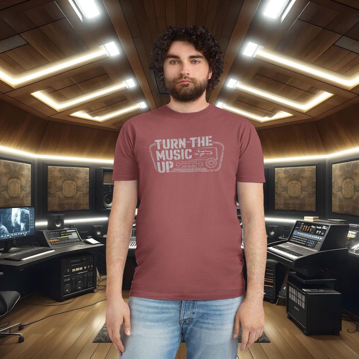 Turn The Music Up Radio - Faded Unisex T-shirt