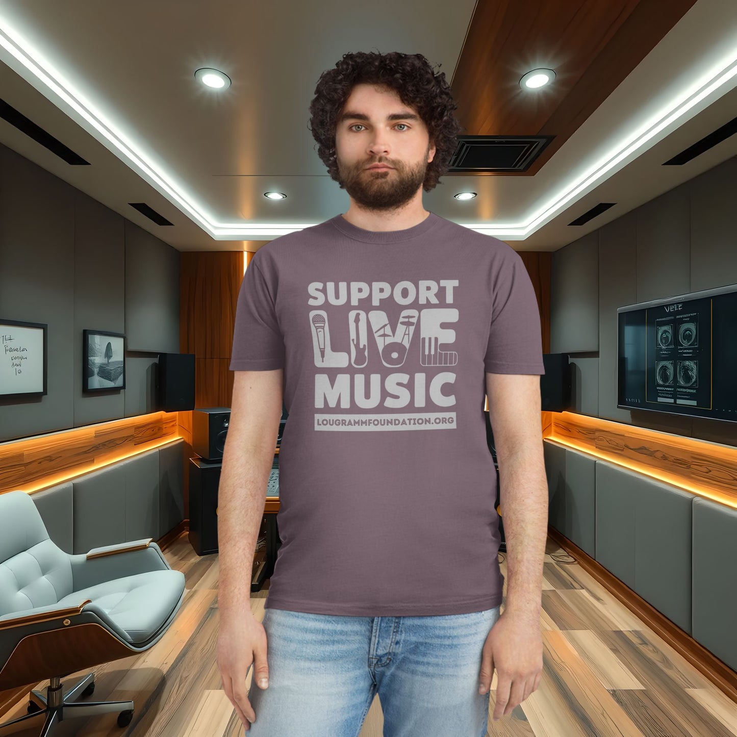 T-Shirt - Lou Gramm Foundation Support Live Music Live Musicians
