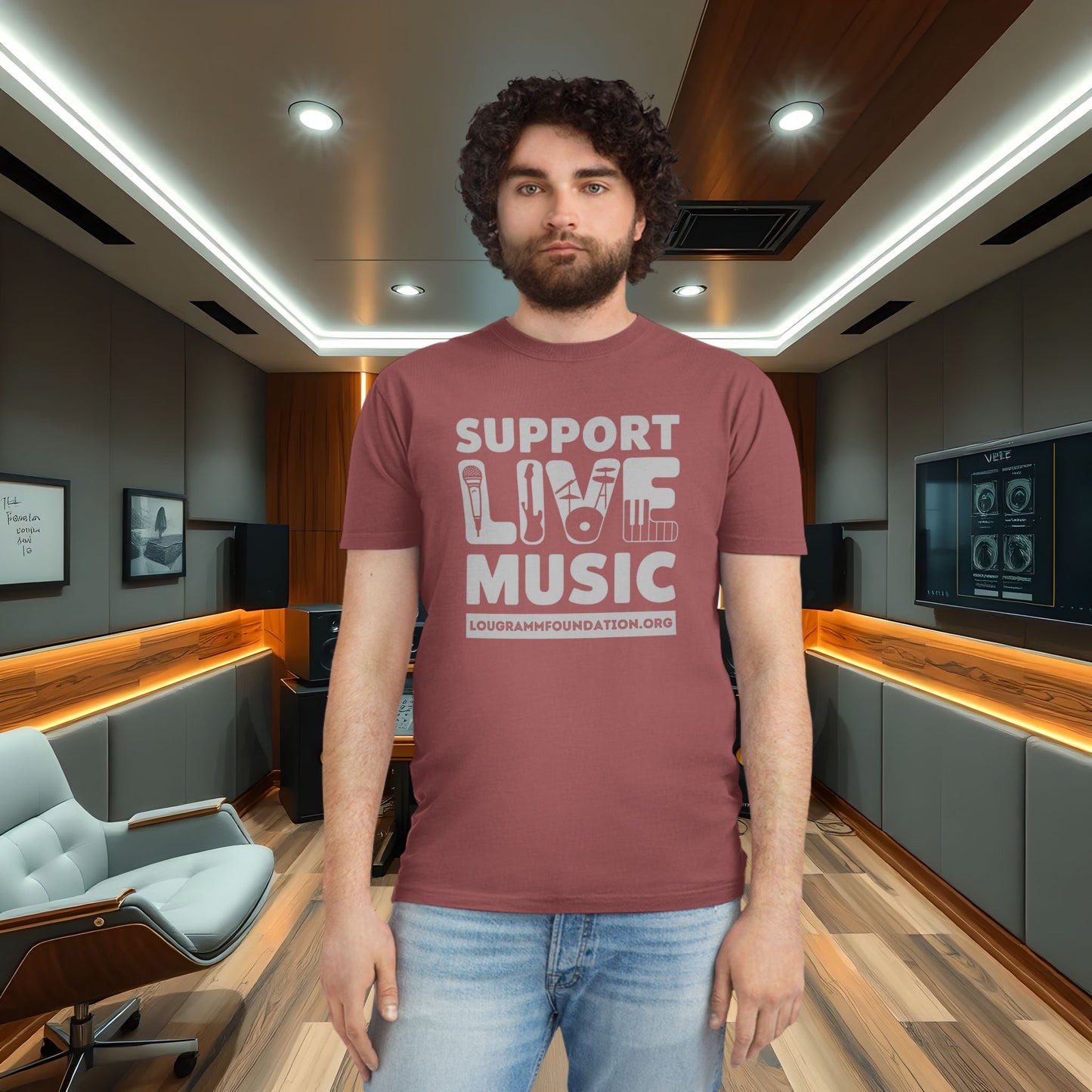T-Shirt - Lou Gramm Foundation Support Live Music Live Musicians