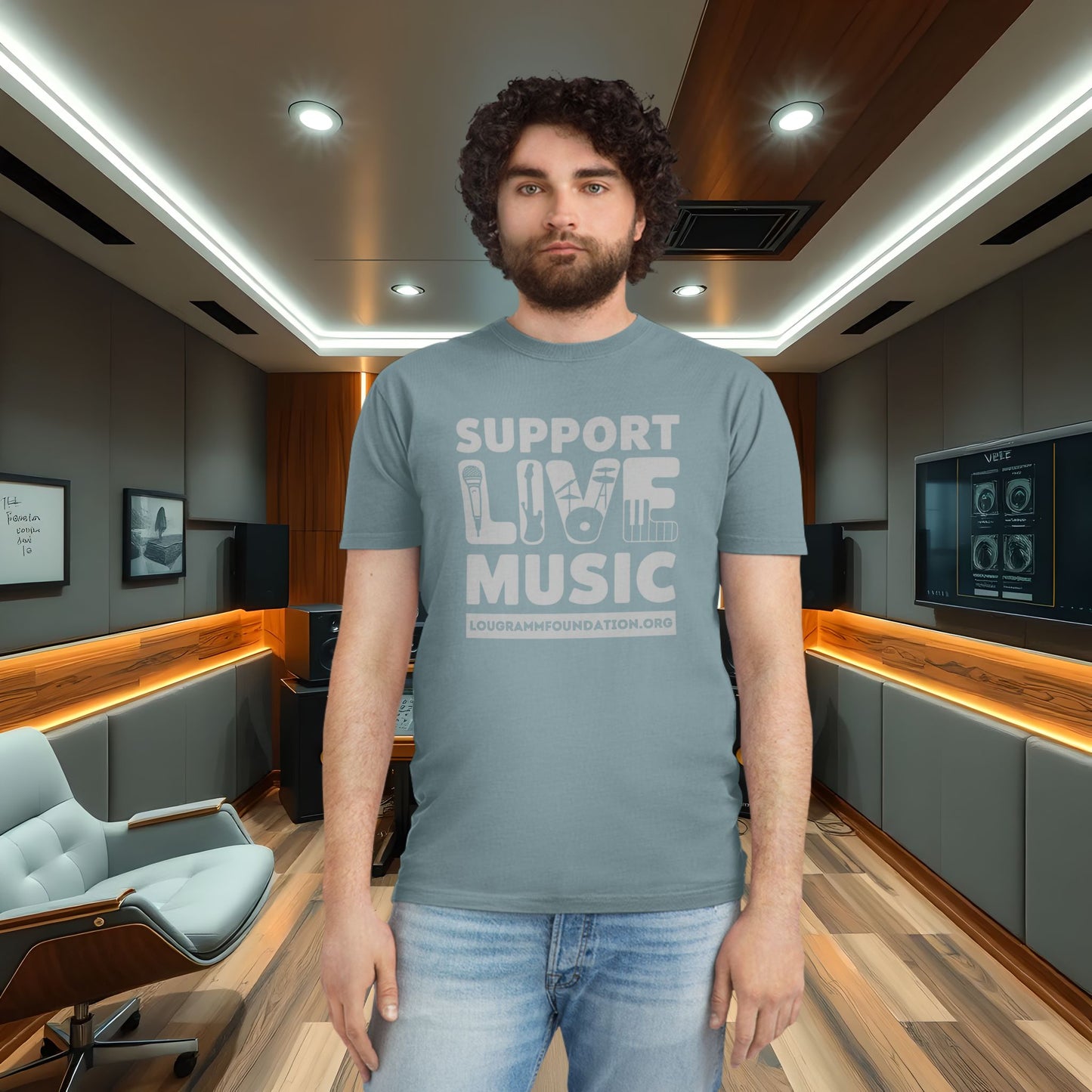 T-Shirt - Lou Gramm Foundation Support Live Music Live Musicians