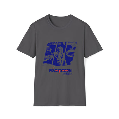 Lou’s Garage Blue logo - Unisex Softstyle T-Shirt