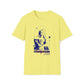 Lou Gramm Stencil Blue logo - Unisex Softstyle T-Shirt