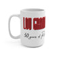 Lou Gramm 50 Years of Rock - Red Heart Mug 15oz