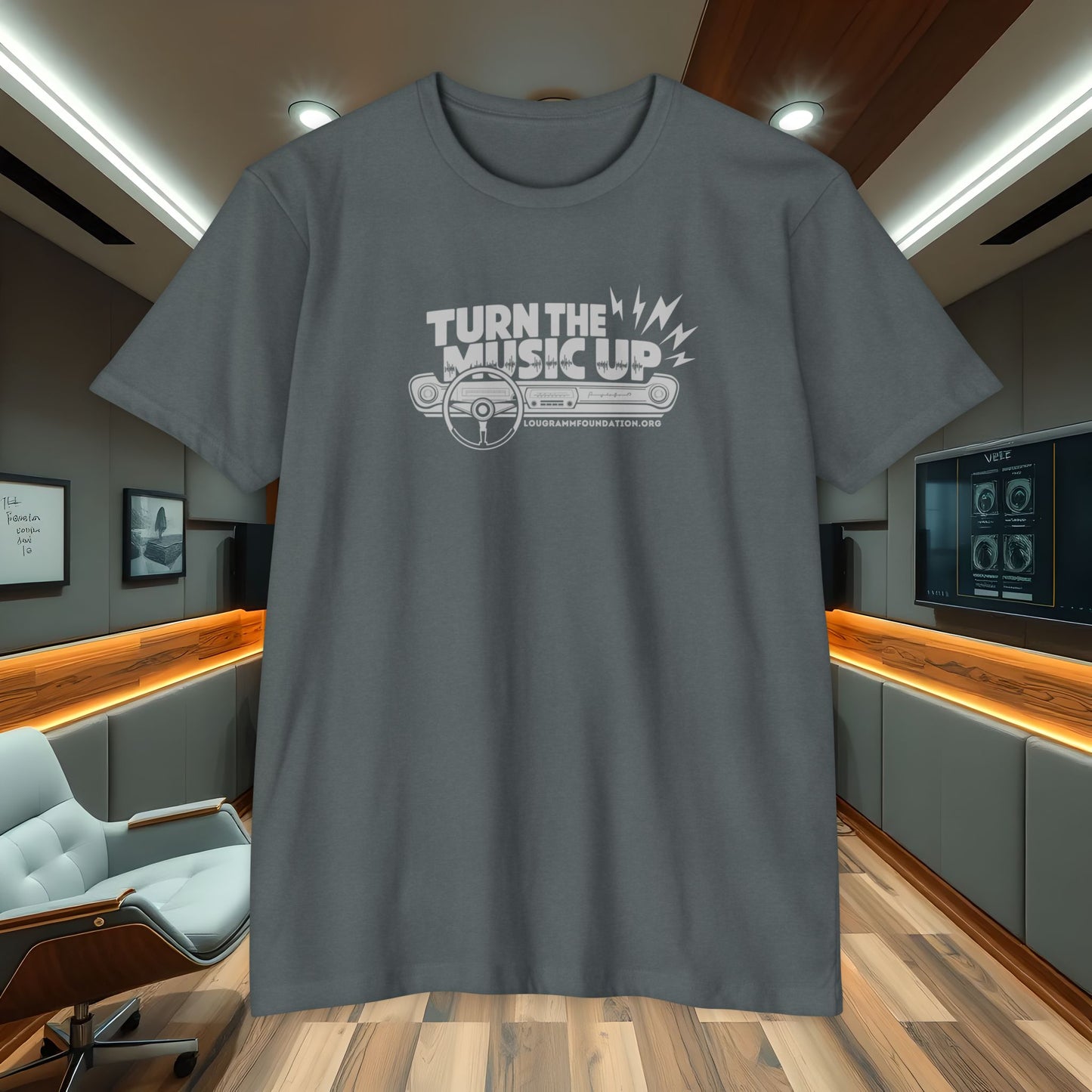 Turn the Music Up Unisex 60/40 Jersey T-shirt - Perfect for Music Lovers