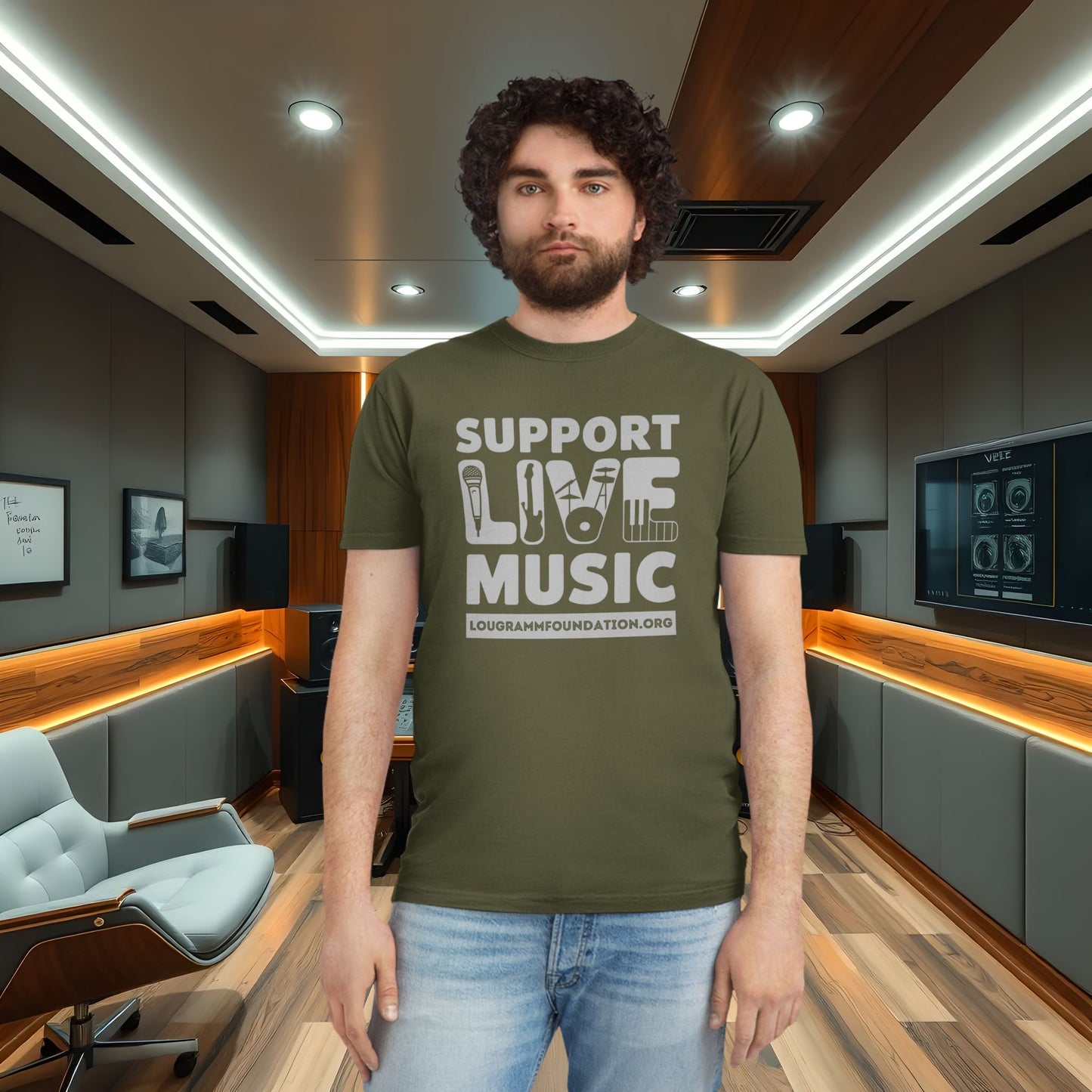 T-Shirt - Lou Gramm Foundation Support Live Music Live Musicians