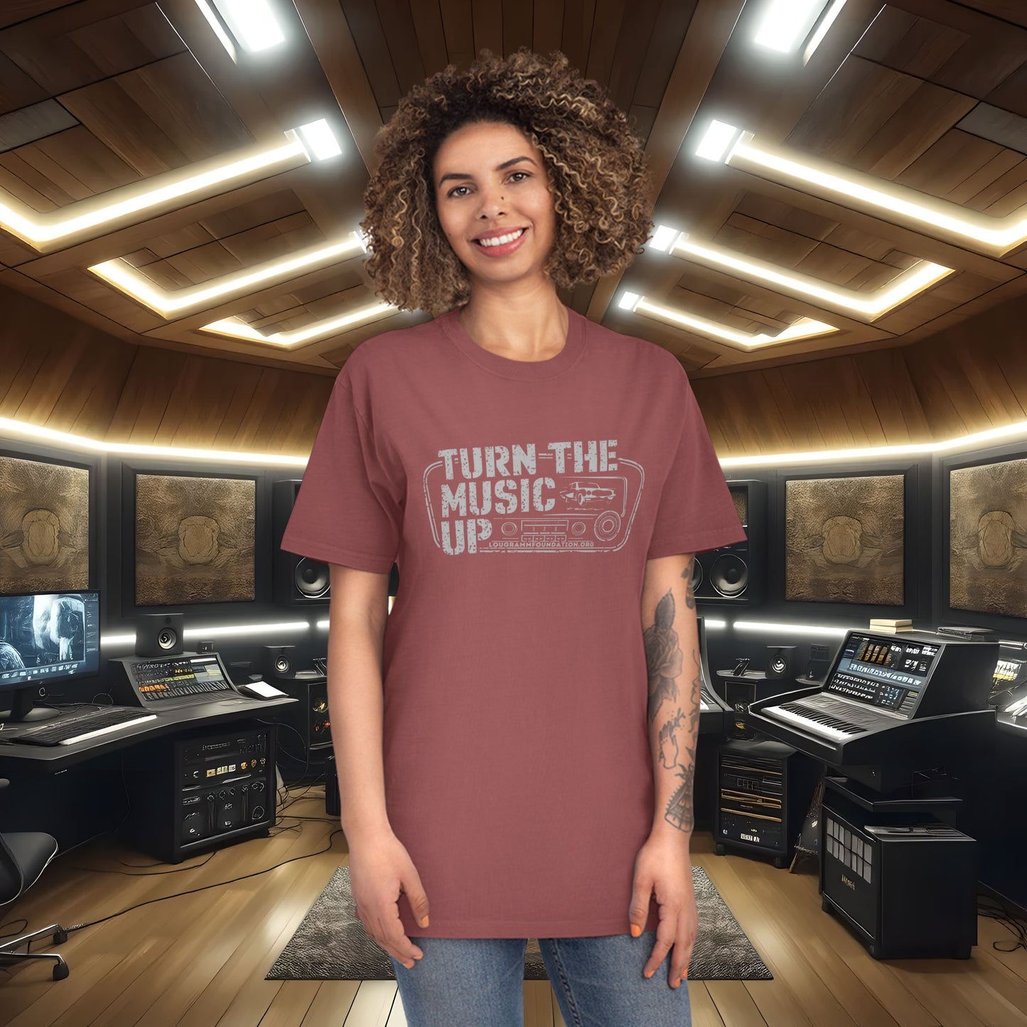 Turn The Music Up Radio - Faded Unisex T-shirt