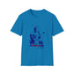 Lou Gramm Stencil Blue logo - Unisex Softstyle T-Shirt