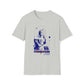 Lou Gramm Stencil Blue logo - Unisex Softstyle T-Shirt
