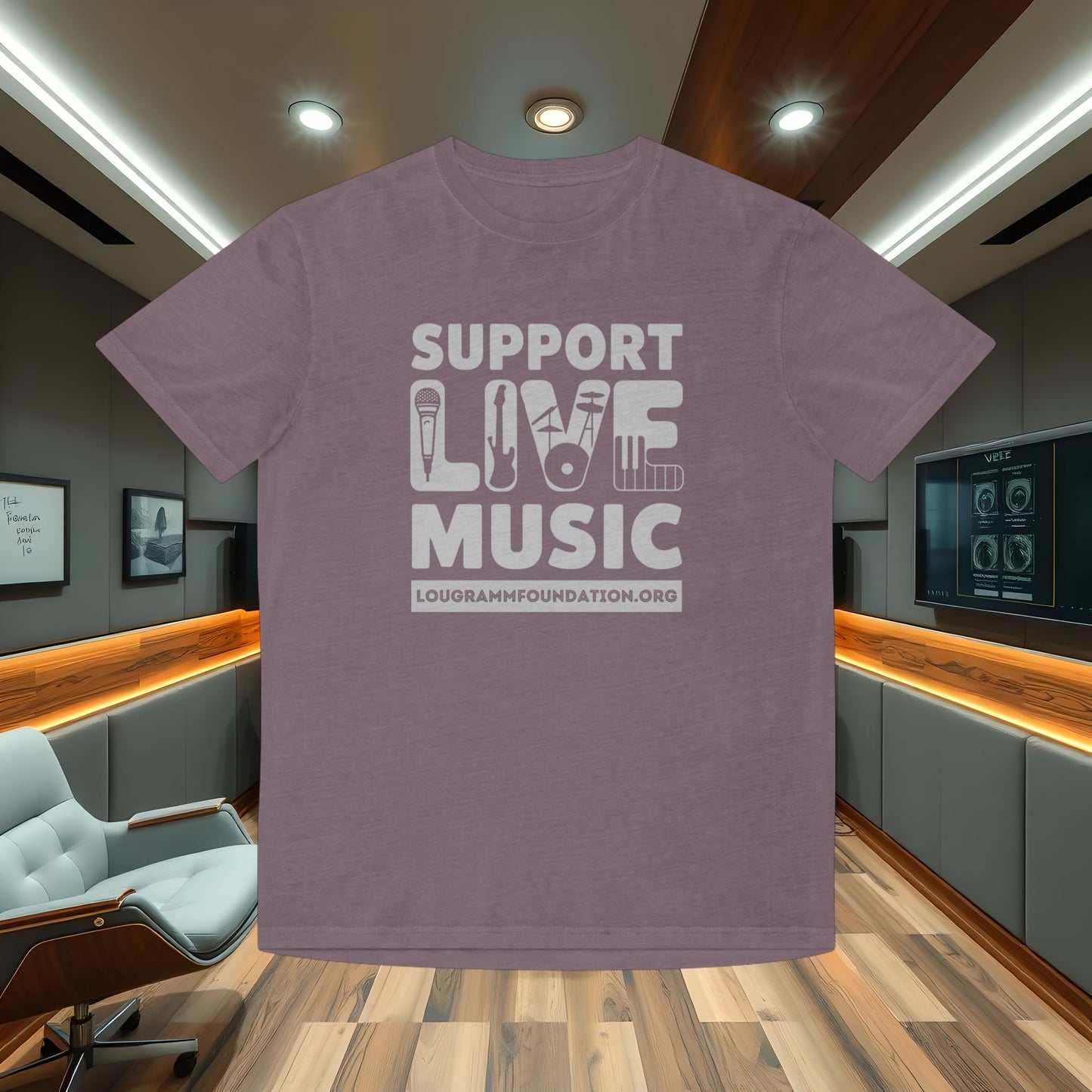 T-Shirt - Lou Gramm Foundation Support Live Music Live Musicians
