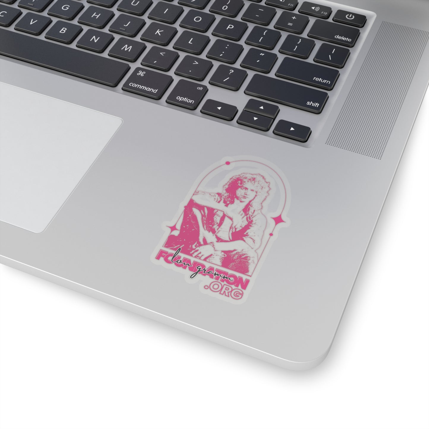 Lou Gramm Foundation Stencil pink Kiss-Cut Stickers