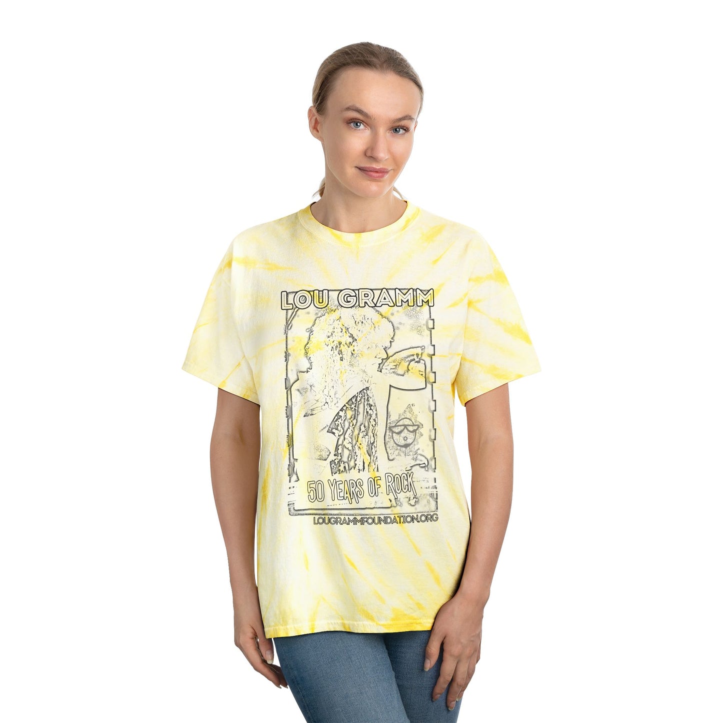 2024 50 Years of Rock Lou Gramm Unisex FWD Fashion Tie-Dyed T-Shirt