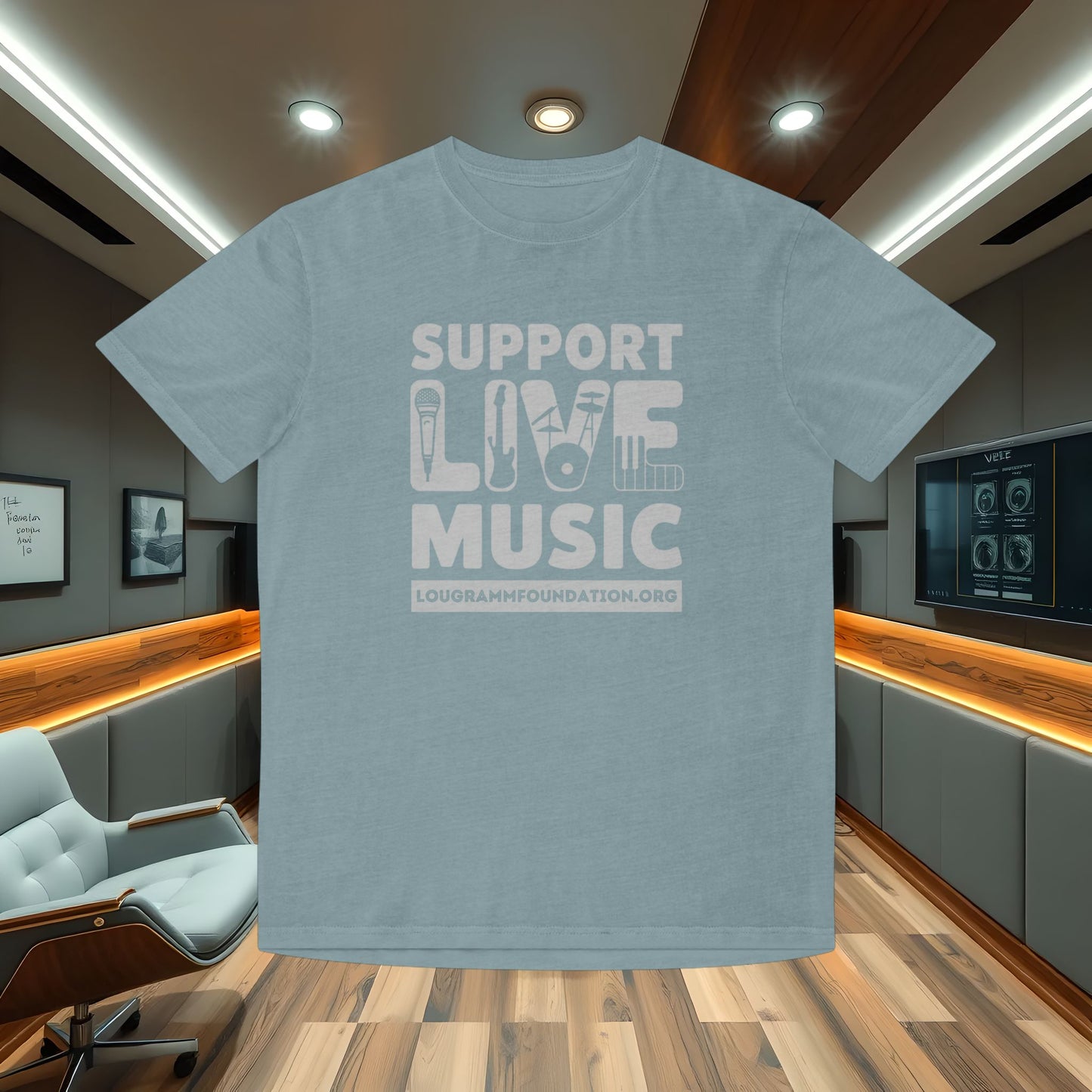 T-Shirt - Lou Gramm Foundation Support Live Music Live Musicians