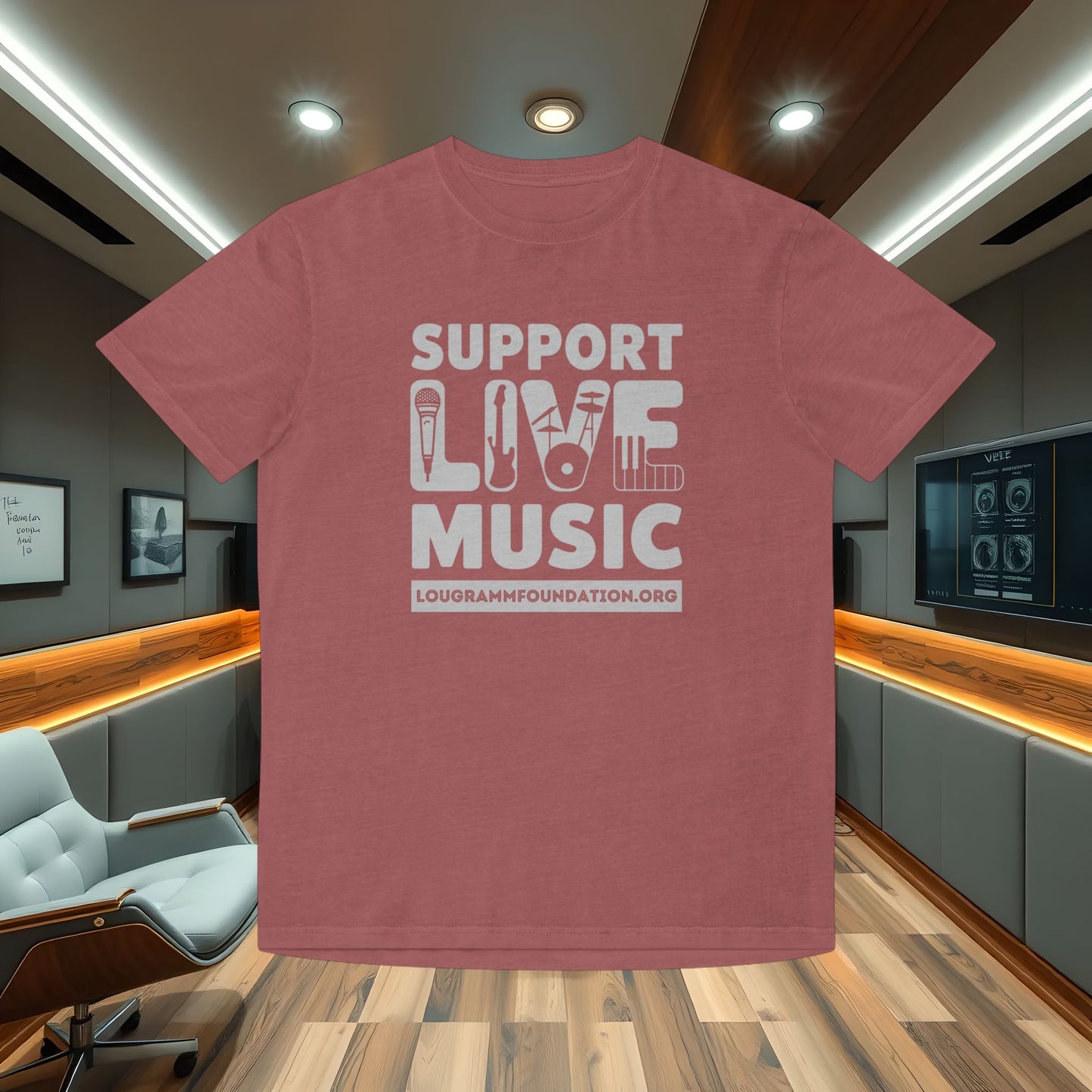 T-Shirt - Lou Gramm Foundation Support Live Music Live Musicians