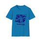Lou’s Garage Blue logo - Unisex Softstyle T-Shirt