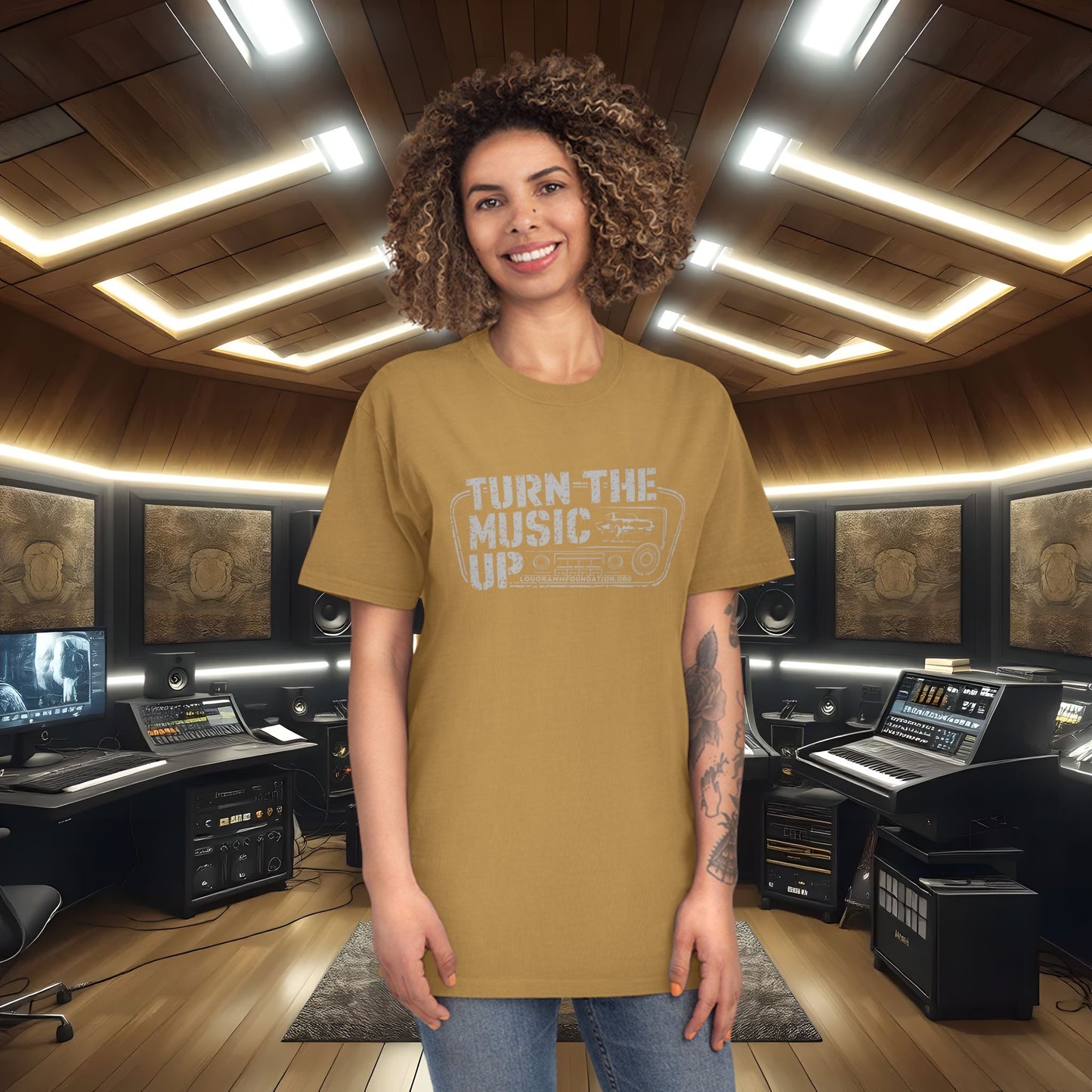 Turn The Music Up Radio - Faded Unisex T-shirt