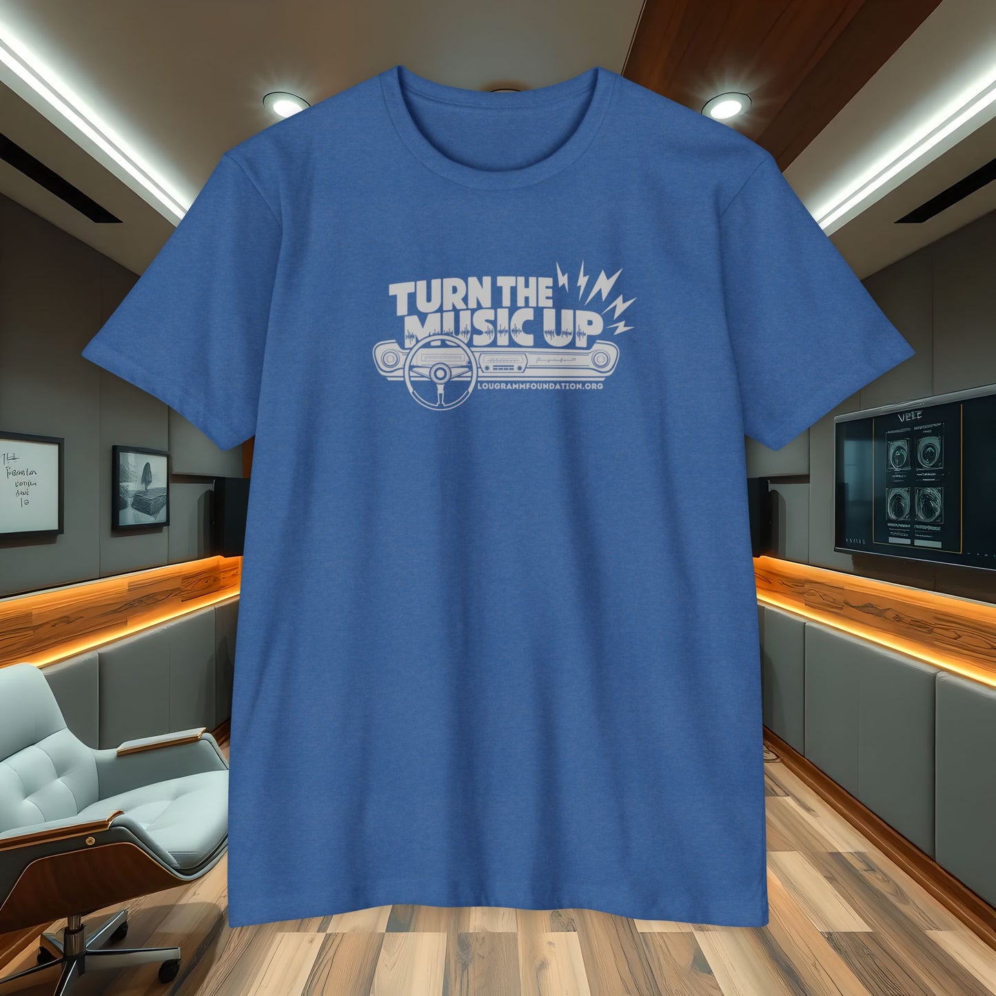 Turn the Music Up Unisex 60/40 Jersey T-shirt - Perfect for Music Lovers