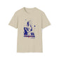 Lou Gramm Stencil Blue logo - Unisex Softstyle T-Shirt