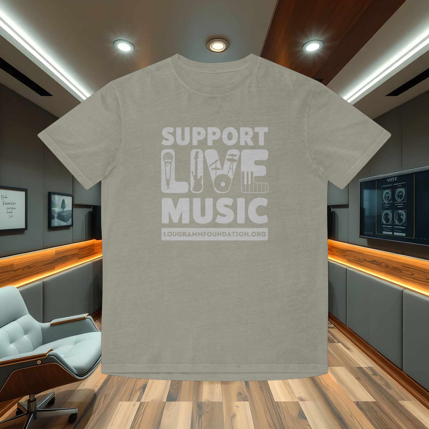 T-Shirt - Lou Gramm Foundation Support Live Music Live Musicians