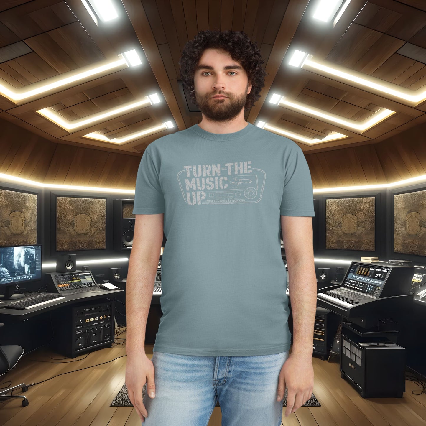Turn The Music Up Radio - Faded Unisex T-shirt