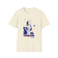 Lou Gramm Stencil Blue logo - Unisex Softstyle T-Shirt