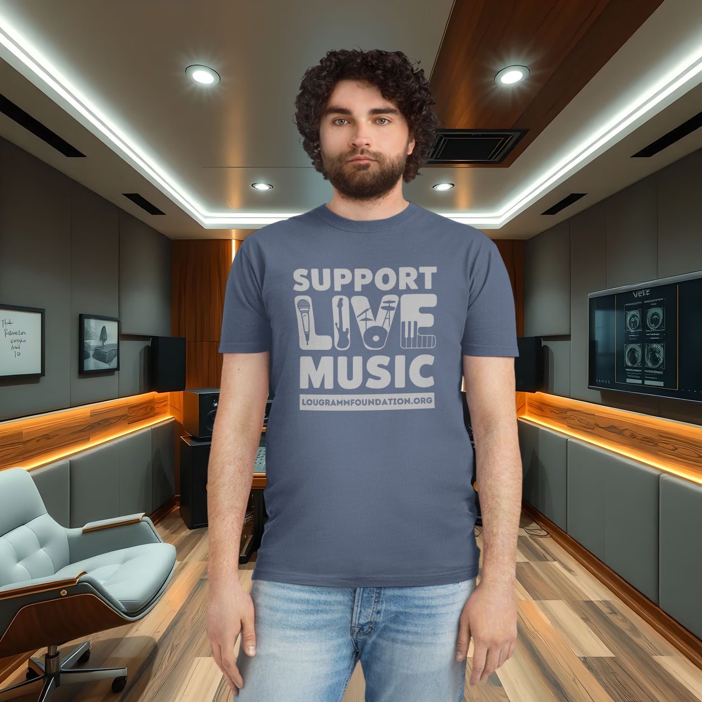 T-Shirt - Lou Gramm Foundation Support Live Music Live Musicians