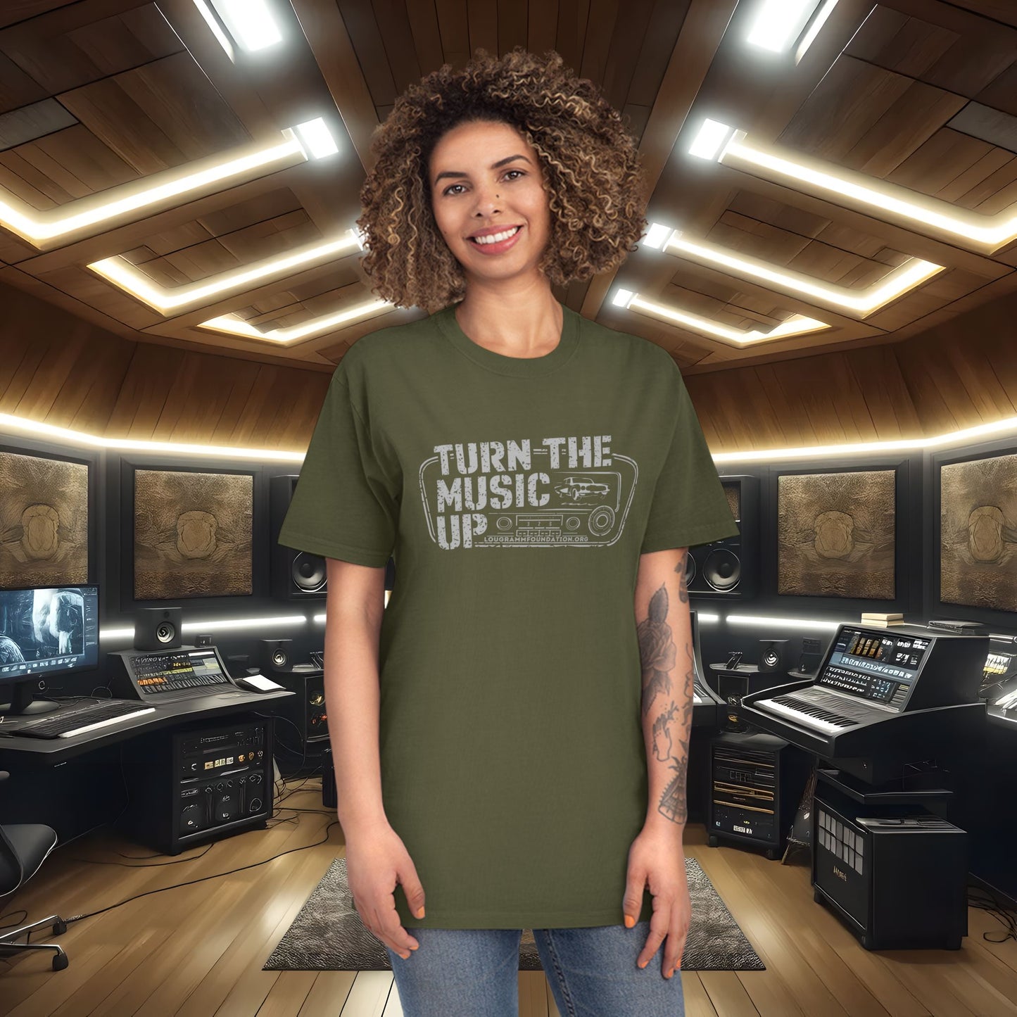 Turn The Music Up Radio - Faded Unisex T-shirt