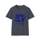 Lou’s Garage Blue logo - Unisex Softstyle T-Shirt