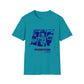 Lou’s Garage Blue logo - Unisex Softstyle T-Shirt